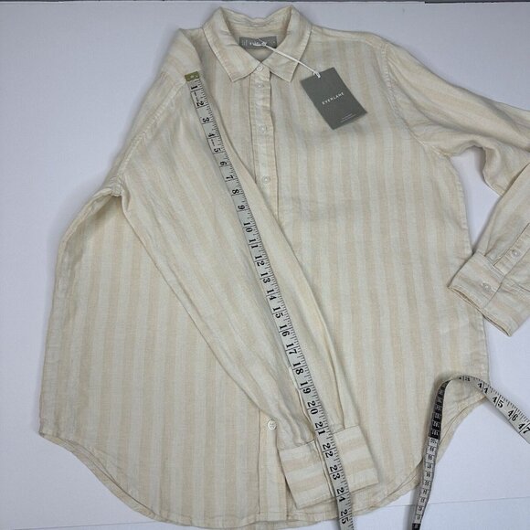 Everlane Women's NWT Brazilian Sand Canvas The Linen Relaxed Career Shirt 6/C44 - Picture 14 of 15